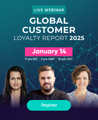 Banner for Antavo's Global Customer Loyalty Report 2025 webinar.